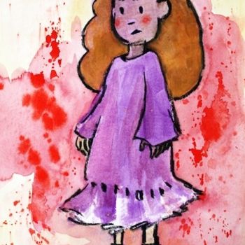 Painting titled "Pourquoi ?" by Delphine Mabed, Original Artwork