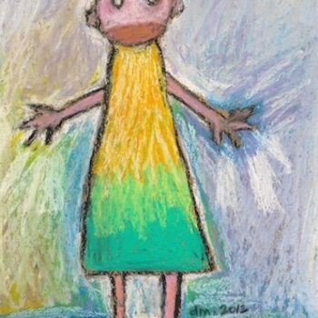 Painting titled "Les pieds dans le r…" by Delphine Mabed, Original Artwork, Oil
