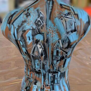 Peinture intitulée "Cityman II" par Muriel Cayet, Œuvre d'art originale
