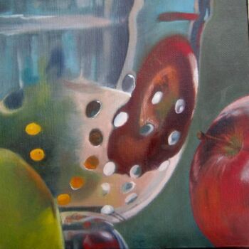Peinture intitulée ""MIREMENT de POMMES…" par Catherine Chesneau, Œuvre d'art originale
