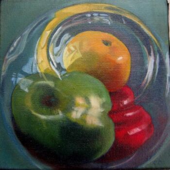 Peinture intitulée ""MIREMENT de POMMES…" par Catherine Chesneau, Œuvre d'art originale