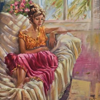 Painting titled "Lata" by Kishore Singh, Original Artwork, Oil