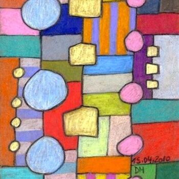 Peinture intitulée "Mobile 9" par Delphine Mabed, Œuvre d'art originale, Huile