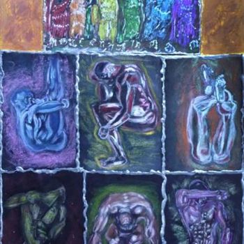Peinture intitulée "de toute les couleu…" par Herve Yann Dubois, Œuvre d'art originale, Huile