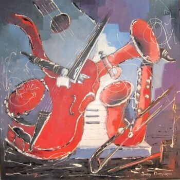 Peinture intitulée "Allez....jouez ...m…" par Jacky Dumergue, Œuvre d'art originale, Huile