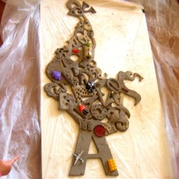 Sculpture titled "Projet en terre et…" by Elisabeth Faucheur, Original Artwork