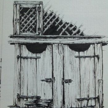 Dessin intitulée "porcherie" par Mickael Thébault, Œuvre d'art originale