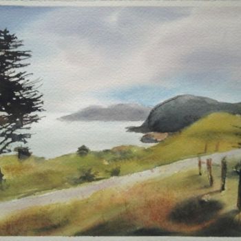 Peinture intitulée "ile d'orléans québec" par Mickael Thébault, Œuvre d'art originale