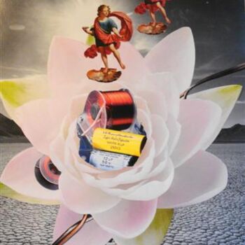 Collages intitulée "Un autre battement" par Nelly Sanchez, Œuvre d'art originale