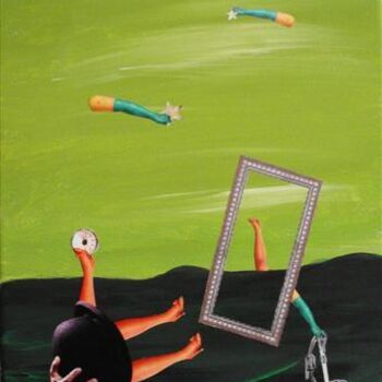 Collages intitulée "En attendant mieux" par Nelly Sanchez, Œuvre d'art originale