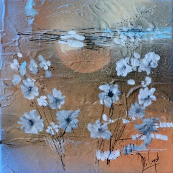 Painting titled "Moonflowers III" by Muriel Cayet, Original Artwork