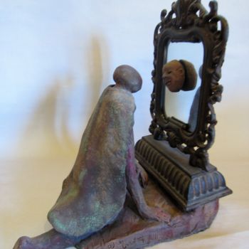 "Introspection" başlıklı Heykel Mabé tarafından, Orijinal sanat, Terracotta