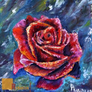Peinture intitulée "Flower Oil Knife pa…" par Rybakow Fine Art, Œuvre d'art originale, Huile