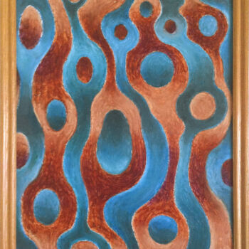 Pintura titulada "Composition 15" por Lia Chechelashvili, Obra de arte original, Oleo
