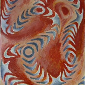 Pintura titulada "Composition 17" por Lia Chechelashvili, Obra de arte original, Oleo