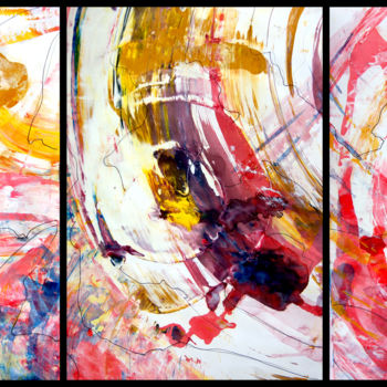 Pittura intitolato "Red Storm" da Dmitri Matkovsky, Opera d'arte originale, Olio