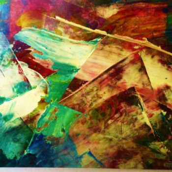 Peinture intitulée "LE TROISIEME JOUR -…" par Francine Barbaray, Œuvre d'art originale, Huile