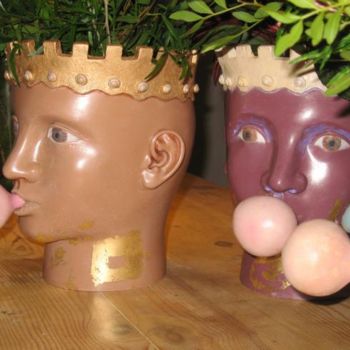 Sculpture intitulée "Malabar" par Sak, Œuvre d'art originale