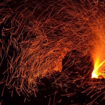 Photography titled "fire sparkles01" by Kishore Singh, Original Artwork