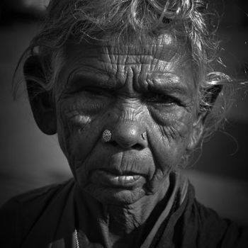 Photography titled "OldLady" by Kishore Singh, Original Artwork
