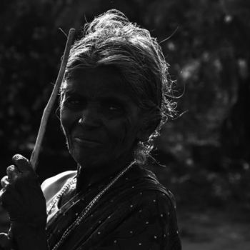 Photography titled "OldLady03" by Kishore Singh, Original Artwork