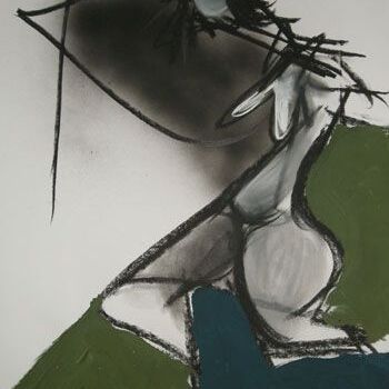「Nude」というタイトルの描画 Roman Lasaによって, オリジナルのアートワーク