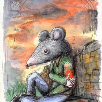 "The Day After / Rat…" başlıklı Resim Patrick Jannin tarafından, Orijinal sanat, Diğer