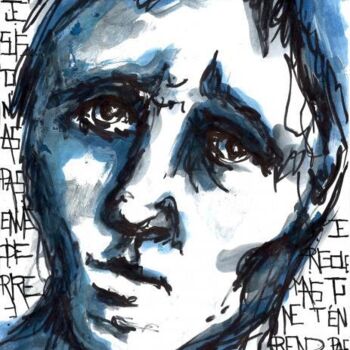 Tekening getiteld "Rire intérieur" door Edith Bos Boyer (EDITH DONC), Origineel Kunstwerk, Anders