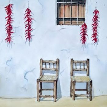 Peinture intitulée "ma rue a campillo d…" par Paco Cabrera, Œuvre d'art originale