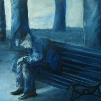 Painting titled "AS HORAS (the Hours)" by Inês Dourado, Original Artwork, Oil