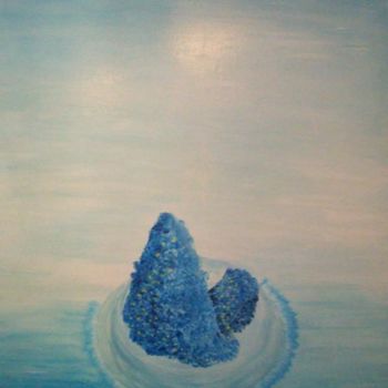 Peinture intitulée "ILE LAPIS L'AZULI" par Dany Champeme, Œuvre d'art originale, Huile