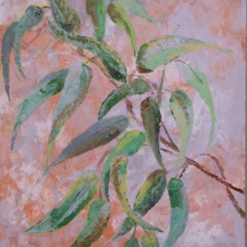 Peinture intitulée "... branche d'eucal…" par Anne-Frédérique Ferret, Œuvre d'art originale, Huile