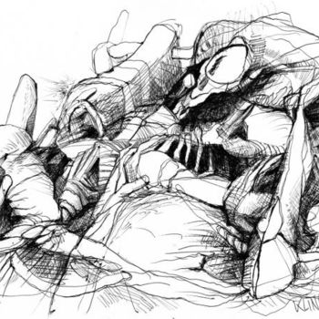 Drawing titled "MEERESGRÜNDE Blatt 1" by Stefan Klinkigt, Original Artwork, Other