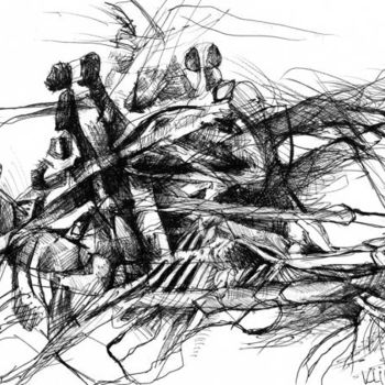 Drawing titled "MEERESGRÜNDE Blatt 2" by Stefan Klinkigt, Original Artwork, Other