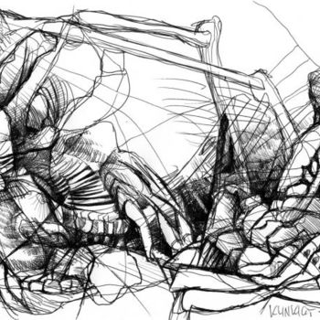 Drawing titled "MEERESGRÜNDE Blatt…" by Stefan Klinkigt, Original Artwork, Other