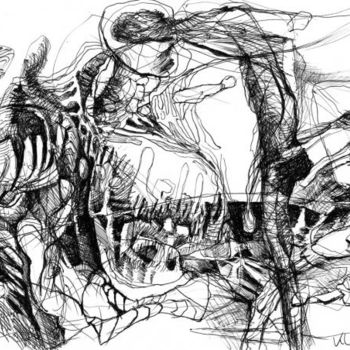 Drawing titled "MEERESGRÜNDE Blatt…" by Stefan Klinkigt, Original Artwork, Other