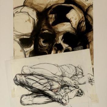 제목이 "Encre Feutre et Caf…"인 미술작품 Claude Duvauchelle로, 원작