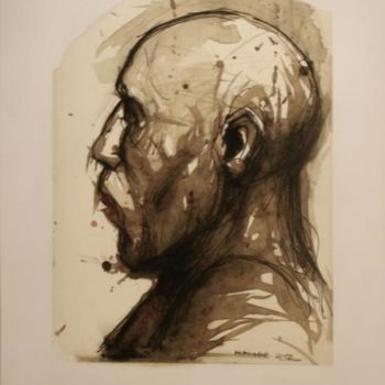 Drawing titled "-PORTRAIT IMAGINAIR…" by Claude Duvauchelle, Original Artwork, Other