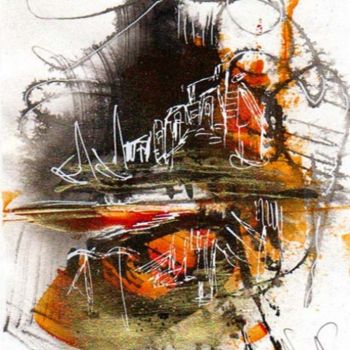 Drawing titled "les reflets" by Valerie Nunes, Original Artwork