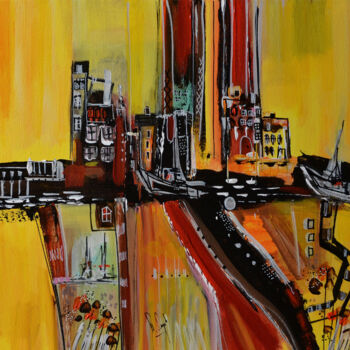 Painting titled "Cahier de vacances" by Muriel Cayet, Original Artwork