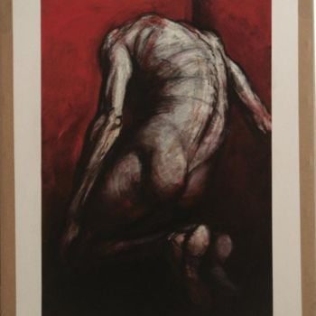 Pittura intitolato "Dos Au Fond Rouge" da Claude Duvauchelle, Opera d'arte originale, Acrilico