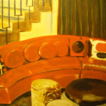 Peinture intitulée "Intérieur 70" par Brigitte Mathé (MBL), Œuvre d'art originale, Huile Monté sur Châssis en bois