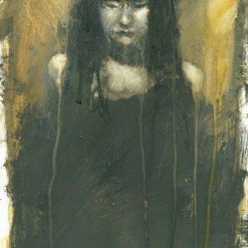 Pintura titulada "Standing Looking Do…" por Felipe Echevarria, Obra de arte original, Acuarela