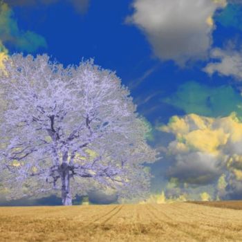 Arte digital titulada "Arbre mauve" por Max Parisot Du Lyaumont, Obra de arte original, Foto-montaje