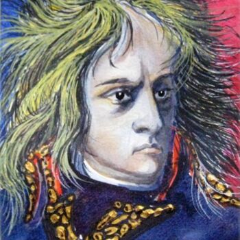 Peinture intitulée "Napoleon Bonaparte" par Ray Johnstone, Œuvre d'art originale, Huile
