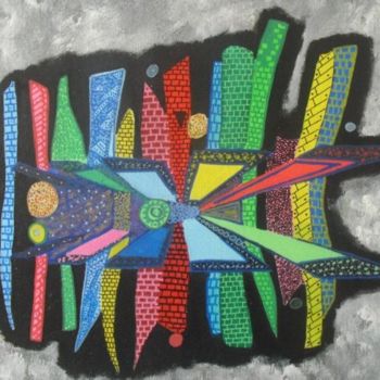 Painting titled "8300 City" by Pinal, Original Artwork
