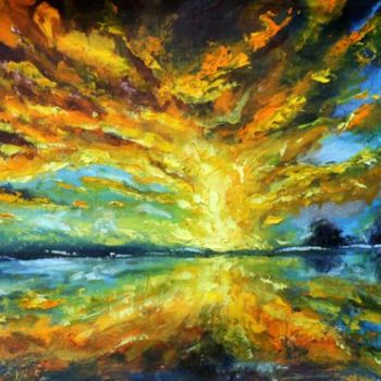 Pittura intitolato "palette knife paint…" da Rybakow Fine Art, Opera d'arte originale, Olio
