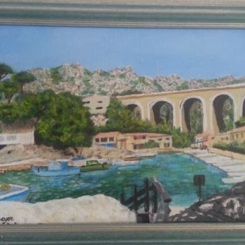 Peinture intitulée "CALANQUE DE MEJEAN…" par Eric Altmeyer, Œuvre d'art originale