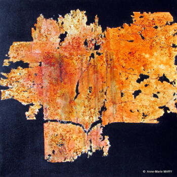 Peinture intitulée "mémoire du temps n°9" par Anne-Marie Mary, Œuvre d'art originale, Huile
