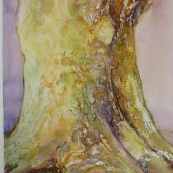 Peinture intitulée "Tronc du Platane de…" par Pierre Feyeux, Œuvre d'art originale, Huile